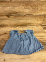 Old Navy Chambray Puff Sleeve Top Blue sz 2T