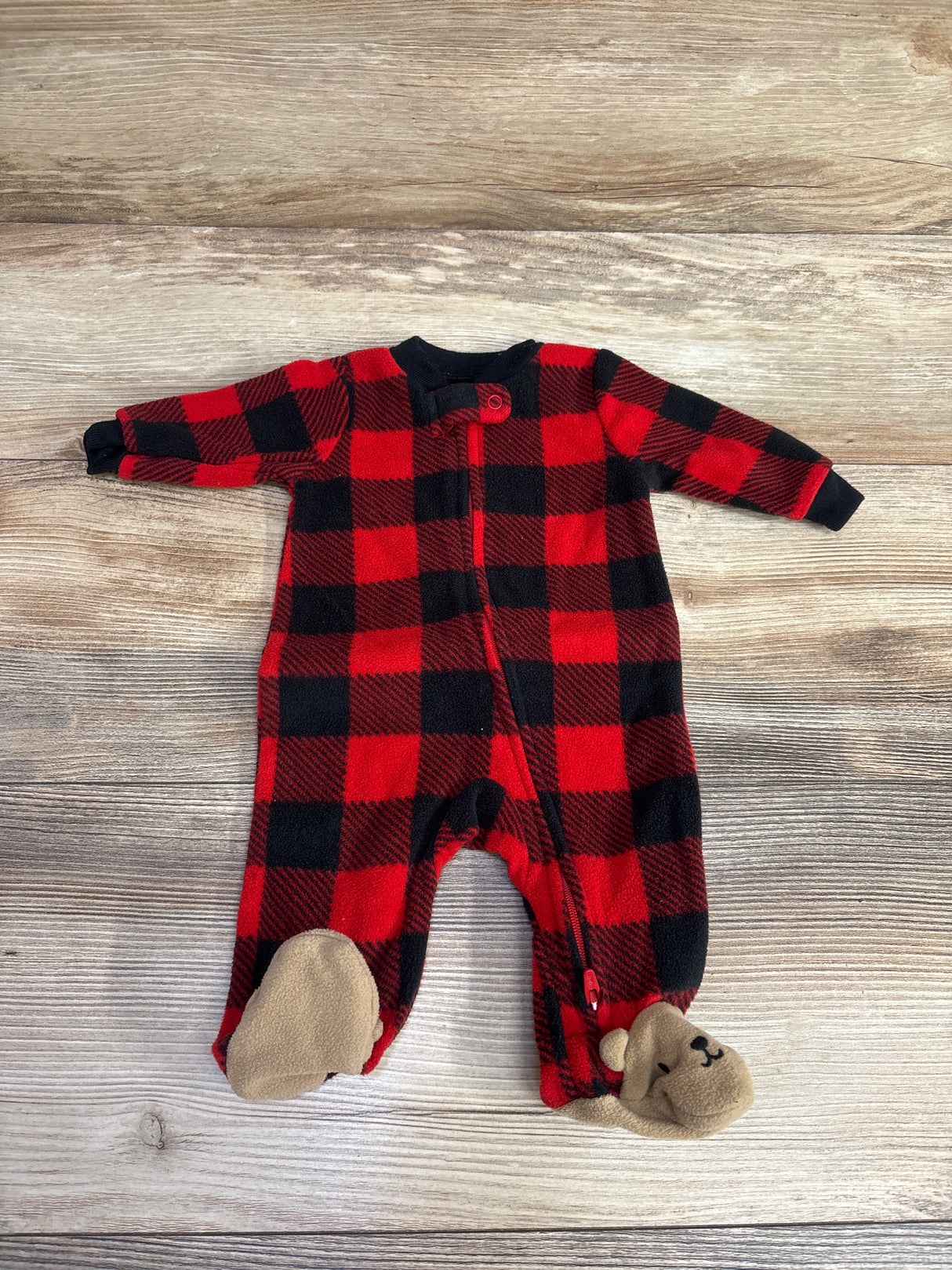 Carter's Buffalo Plaid Blanket Sleeper Red sz Newborn