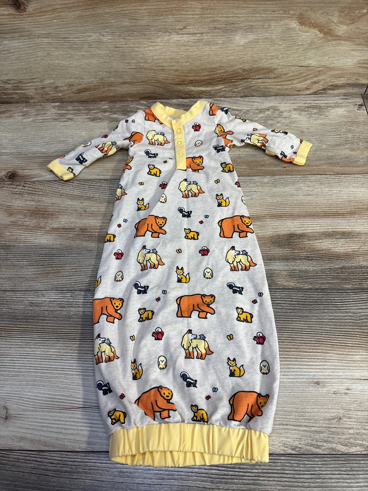 Monica + Andy Organic Soft Touch Gown in Forest Friends sz Newborn