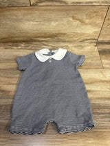 Edgehill Collection Striped Polo Romper Blue sz 6m