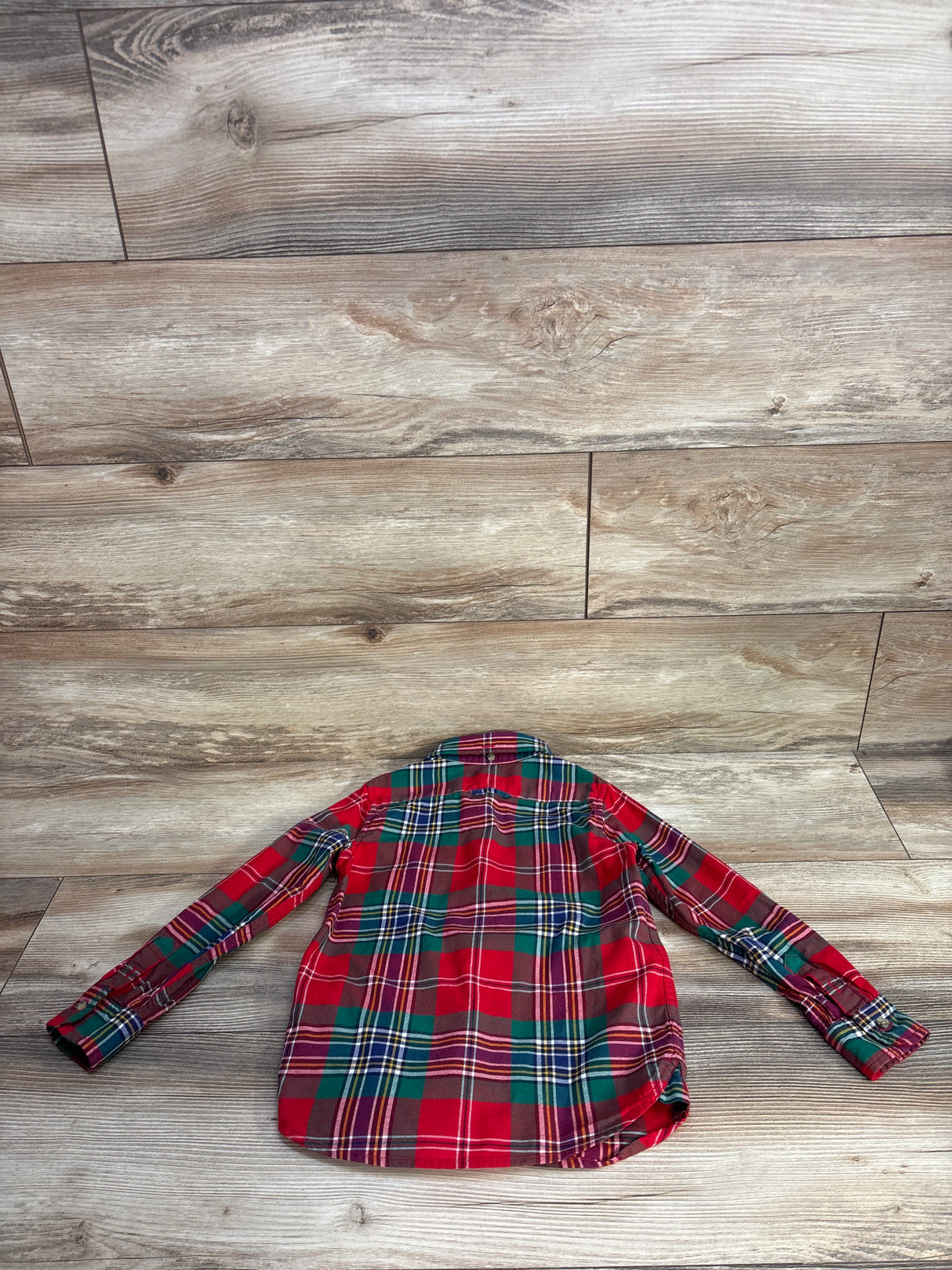 Janie & Jack Tartan Flannel Holiday Shirt sz 5