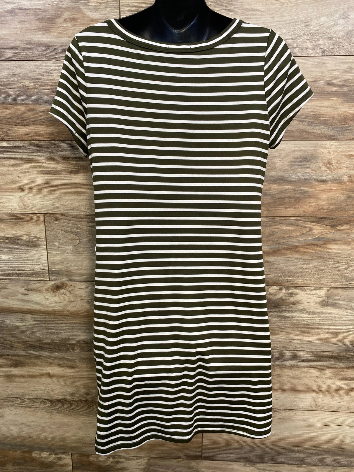 Heart & Hips Striped Short Sleeve Bodycon Green XL