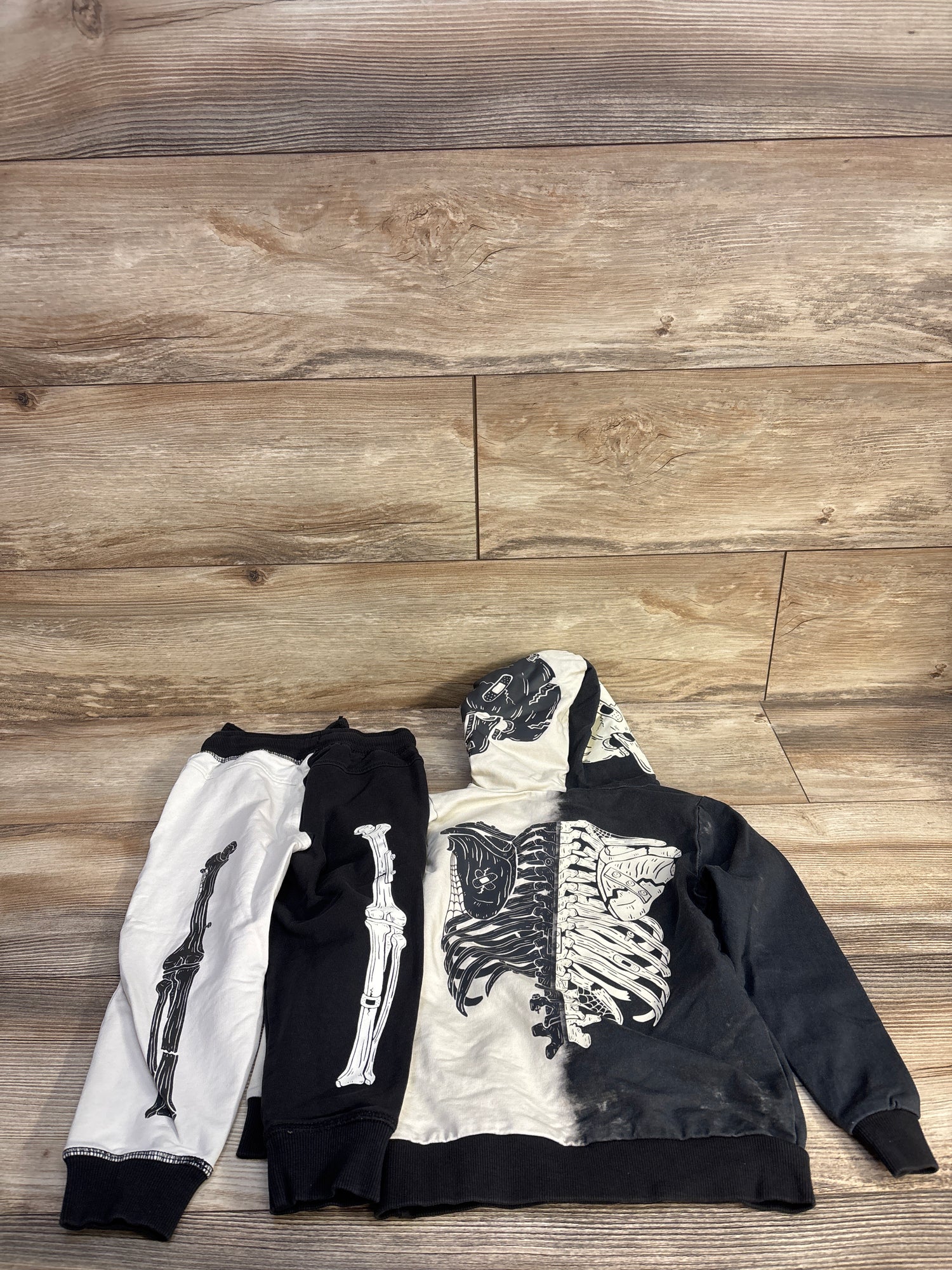 Rags 2pc Skeleton Hoodie & Joggers Set Grey sz 3/4T