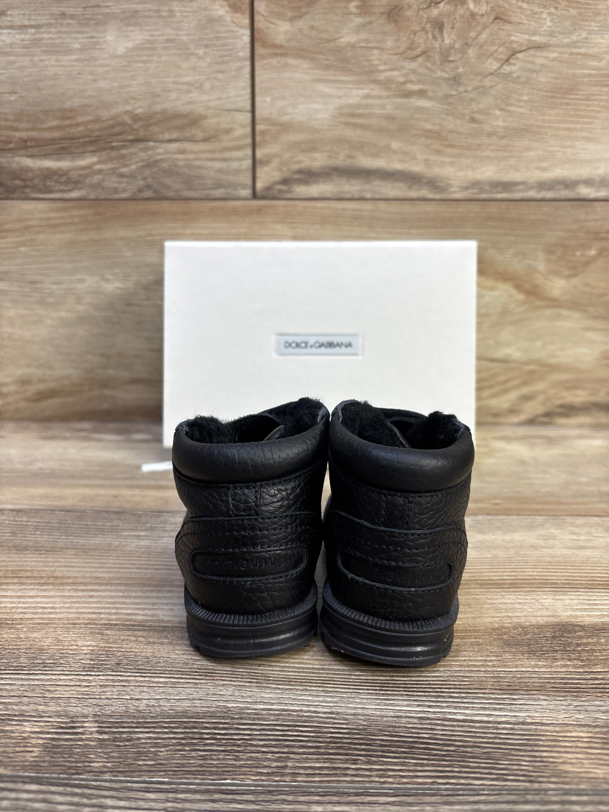 Dolce & Gabbana Leather Fur Lined Boots Black sz 5c