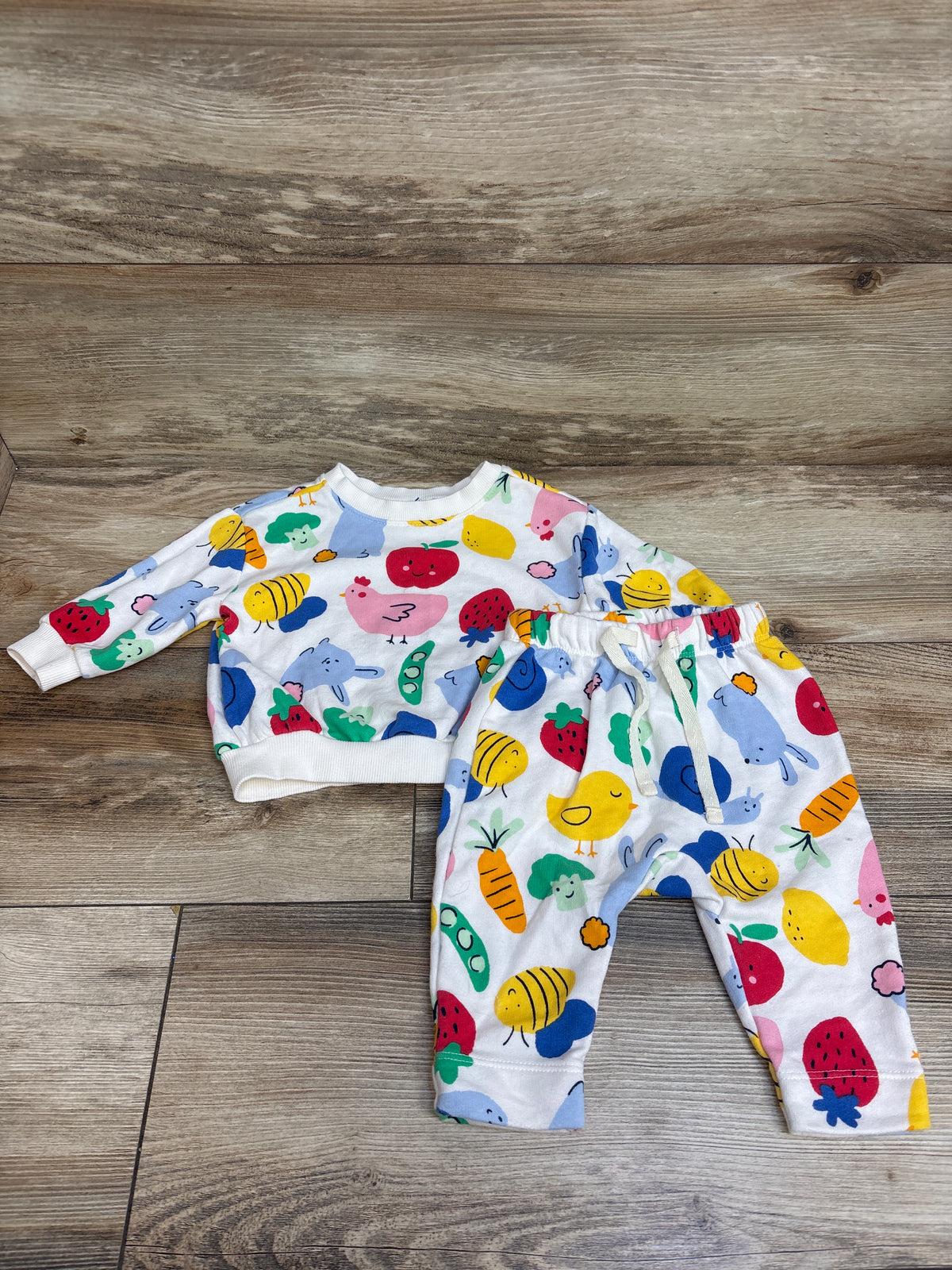 Old Navy Pullover Sweatshirt & Pants Set White sz 3-6m