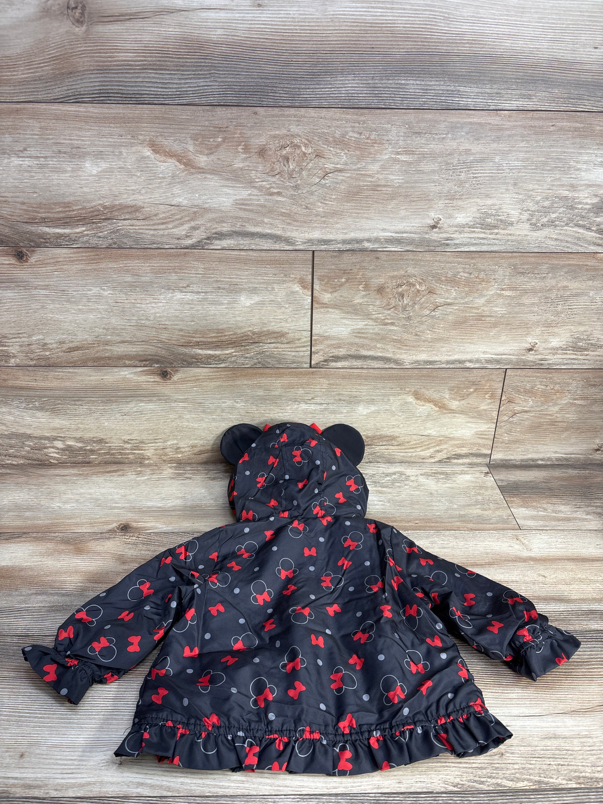 Disney Junior Plush Lined Minnie Mouse Jacket Black sz 2T