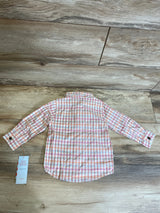 NEW Cat & Jack Plaid Button-Up Shirt Pink sz 18m