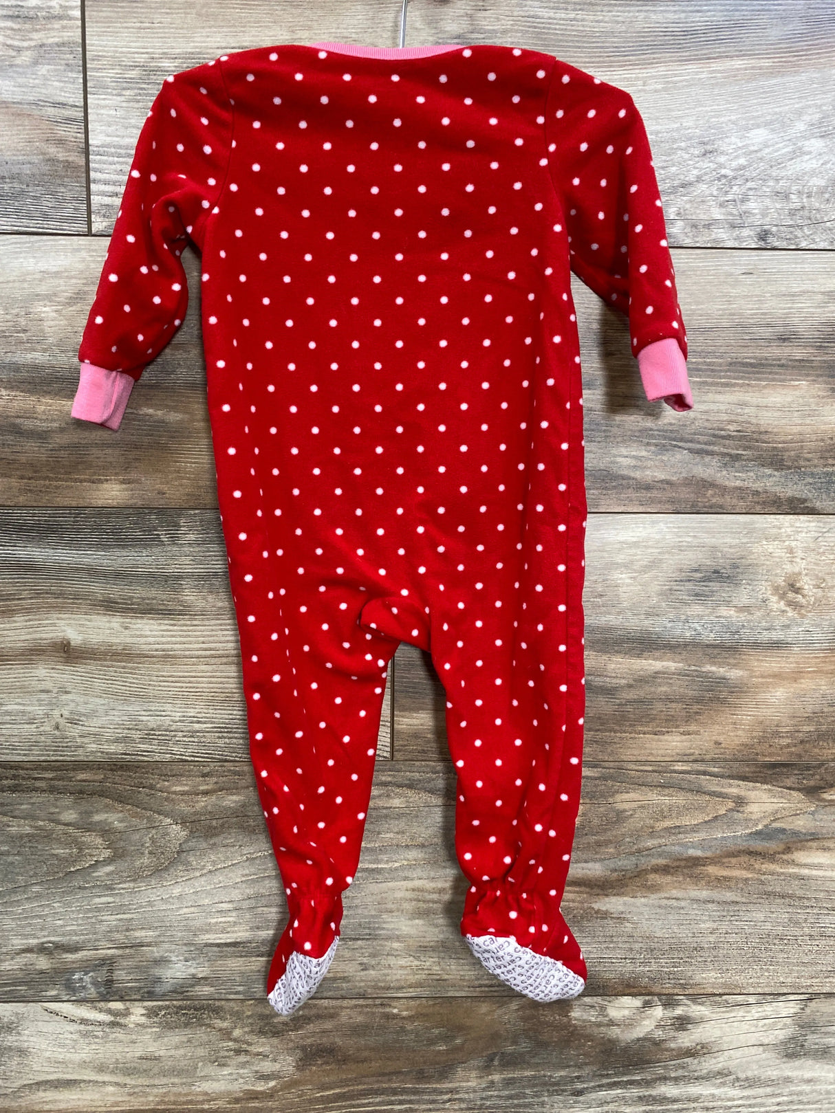 Carter's Christmas Polka Dot Blanket Sleeper Red sz 12m