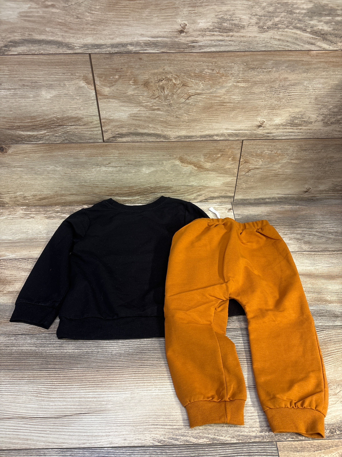 PanLidapan 2pc Pumpkin Spice Sweatshirt & Joggers Set Black sz 18m