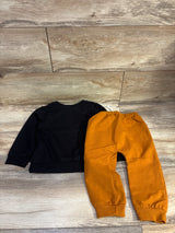 PanLidapan 2pc Pumpkin Spice Sweatshirt & Joggers Set Black sz 18m