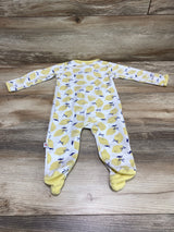 E=MC2 Lemon Print Magnetic Sleeper White sz 3-6m