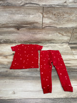 Just One You 2pc Heart Print Pajama Set Red sz 18m