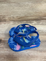 NEW Old Navy Dino Print Flip-Flops Blue sz 5c - Me n Mommy To Be