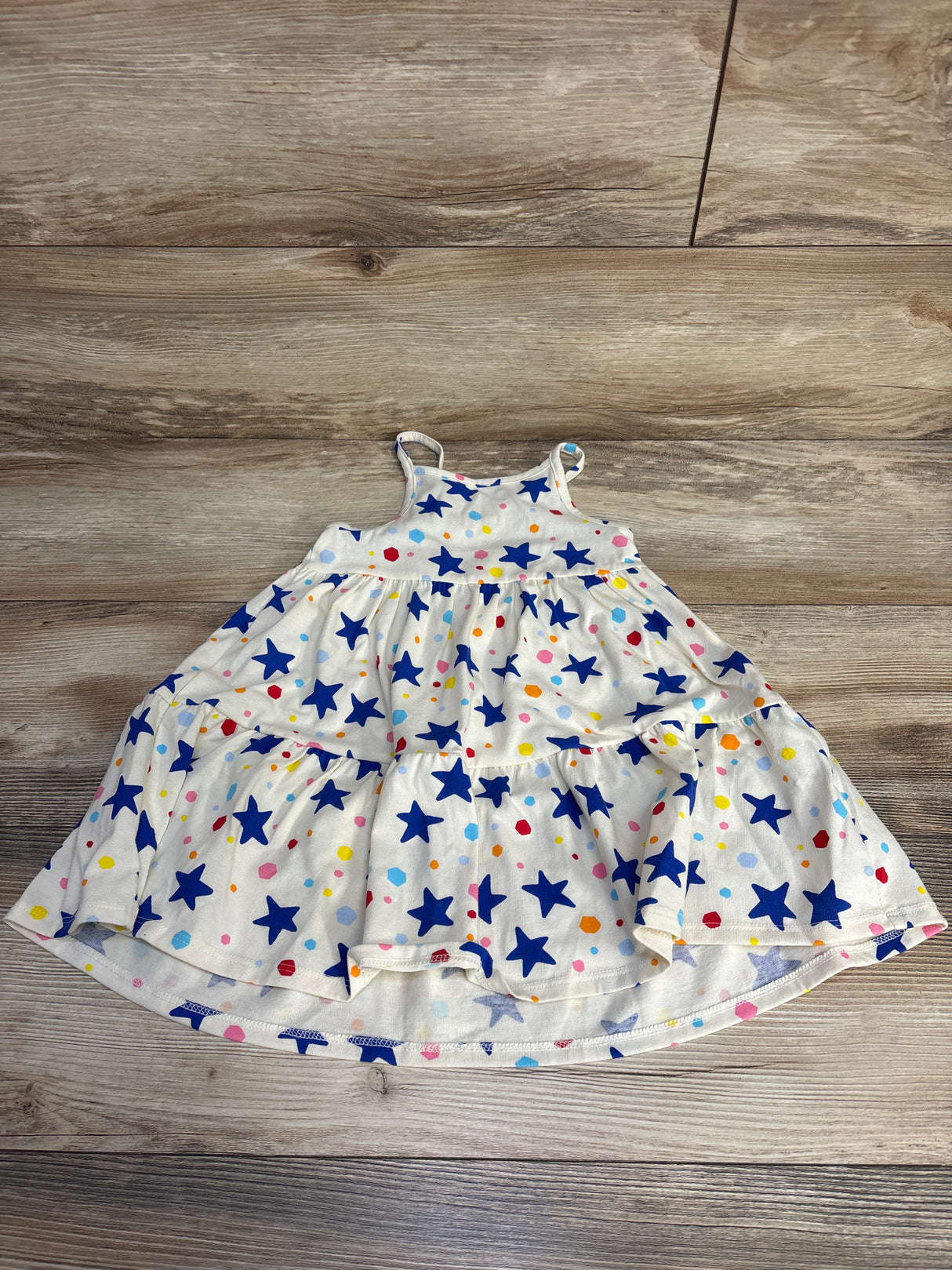 Cat & Jack Star Print Dress Cream sz 3T