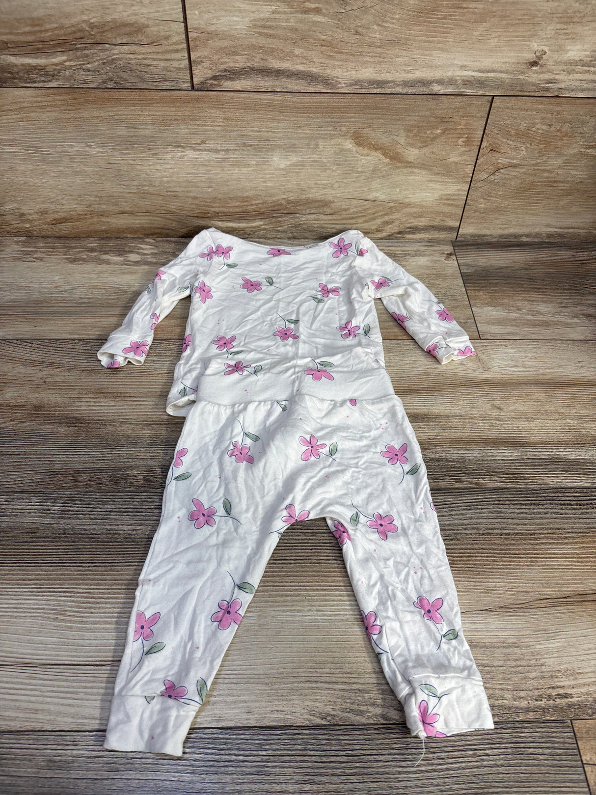 Just One You ComfySoft 2pc Pajama Set White sz 9m