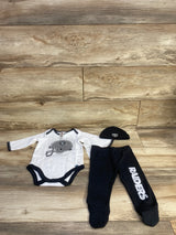 NEW NFL Gerber Baby Las Vegas Raiders 3pc Set White sz 3-6m