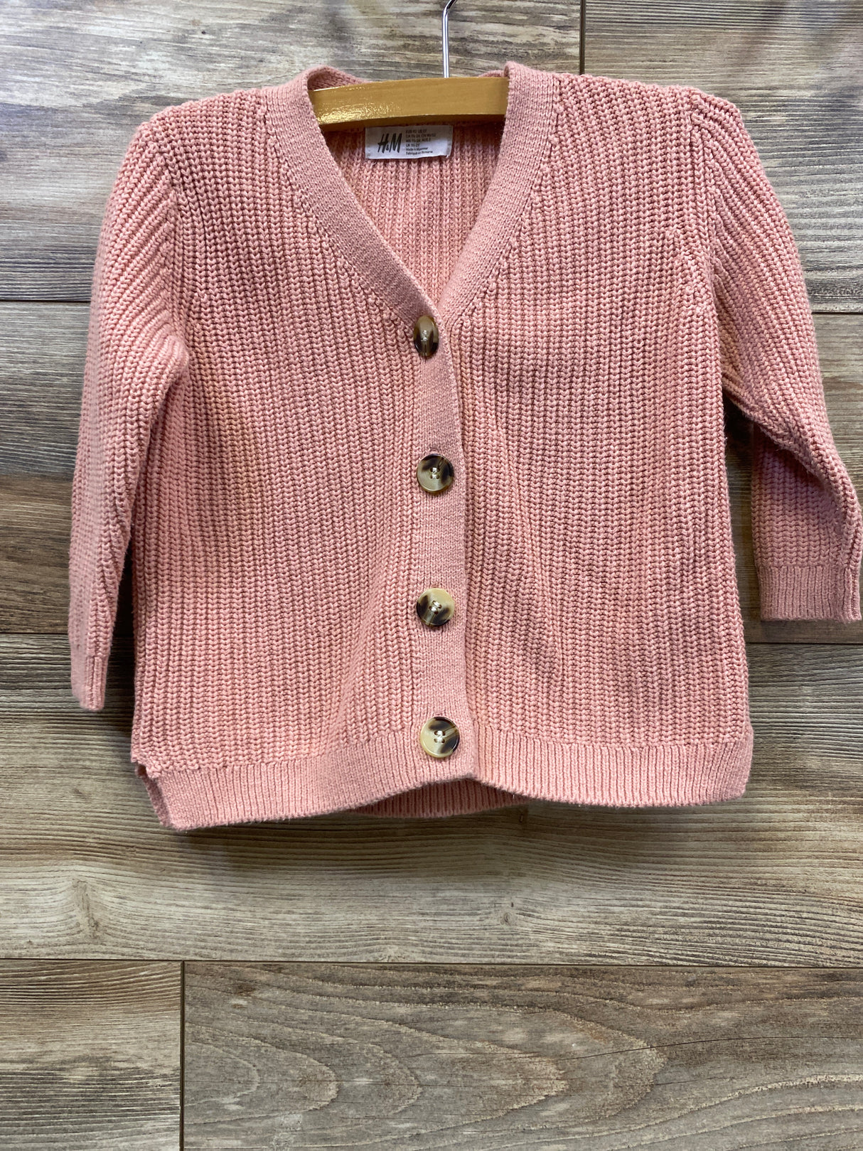 H&M Oversized Cardigan Light Dusty Pink sz 2T