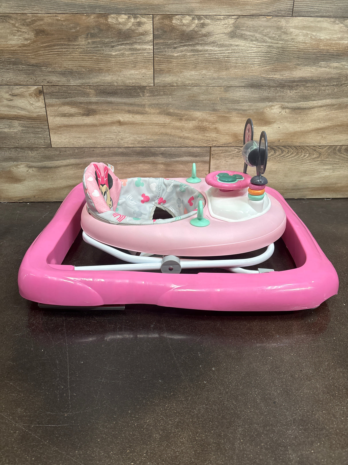 Bright Starts Minnie Mouse Tiny Trek Forever Besties 2-in-1 Walker, Pink