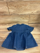 NEW Old Navy Short Sleeve Denim Shirt Dress Blue sz 12-18m