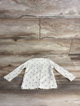 Chelsea & Violet Polka Dot Ribbed Shirt Cream sz 12m