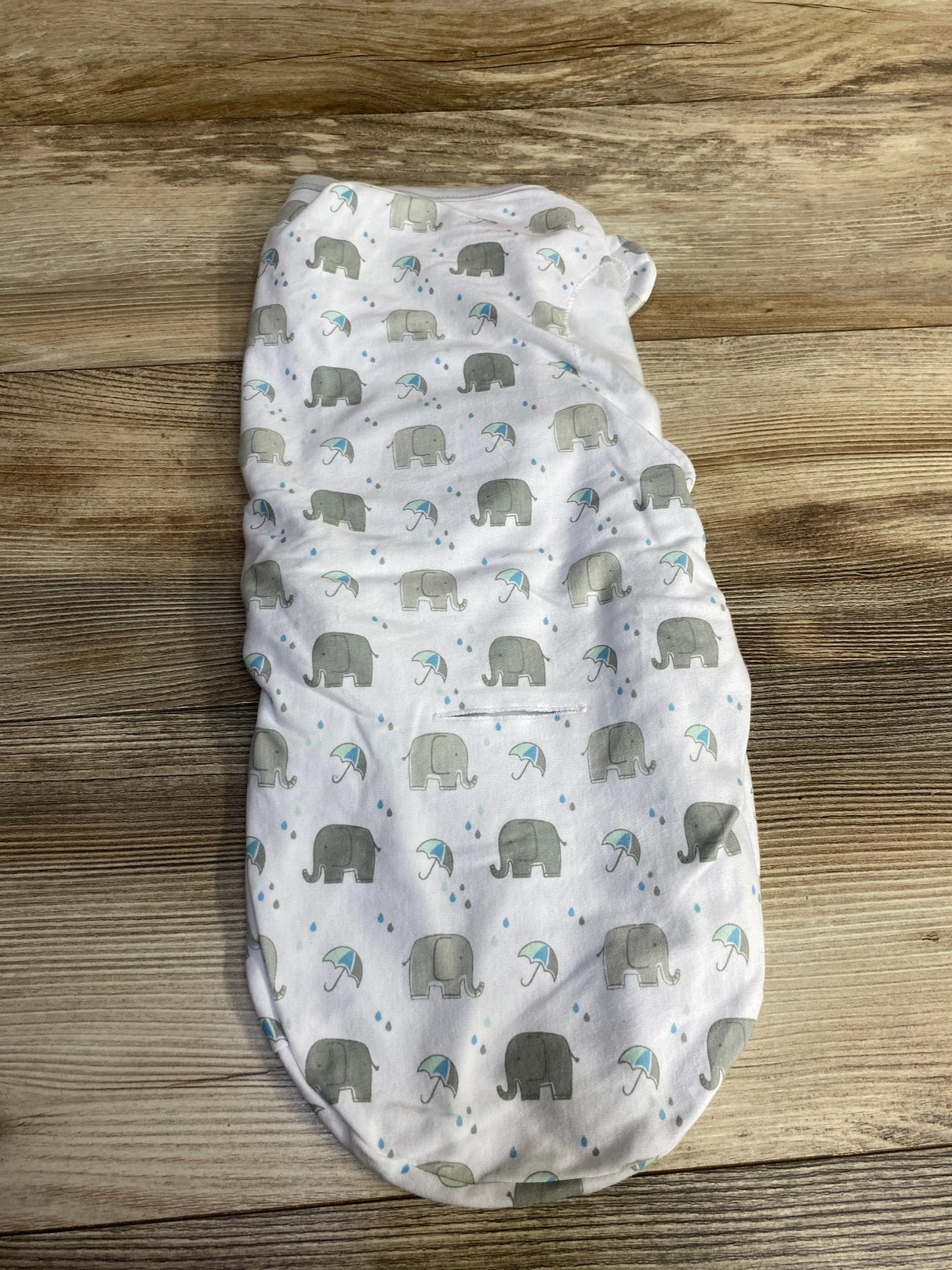Summer Infant Elephant Print Swaddle Wrap White sz 0-3m - Me n Mommy To Be