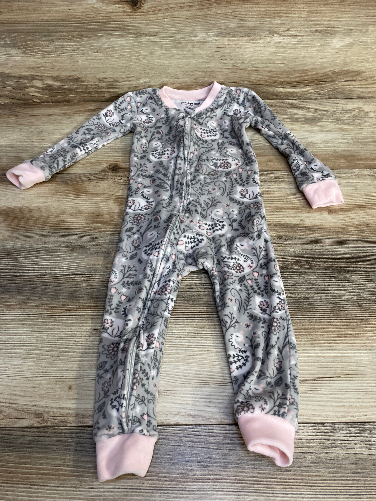 Penelope Mack Floral Sleeper Grey sz 18m