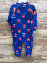 NEW NBA Detroit Pistons Raglan Zip Up Footie Blue sz 6-9m
