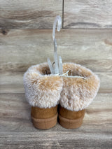 NEW First Steps by Stepping Stone Faux Fur Boots Brown sz 4c