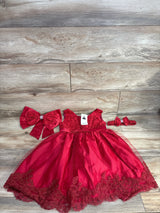NEW NNJXD 3pc Special Occasion Dress Set Red sz 4T