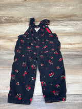 Oshkosh Floral Corduroy Overalls Black sz 12m