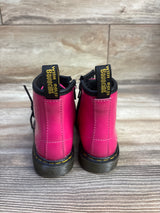 Dr. Martens Patent Leather Lace Up Boots Pink sz 10c