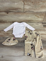 Disney Baby 3pc Minnie Mouse Bodysuit Set Pink sz 0-3m