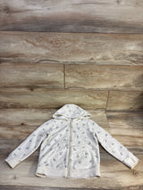 Cat & Jack Floral Full Zip Jacker Beige sz 5T