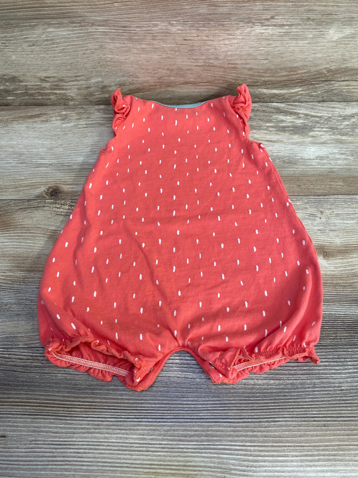Just One You Strawberry Shortie Romper Pink sz 9m