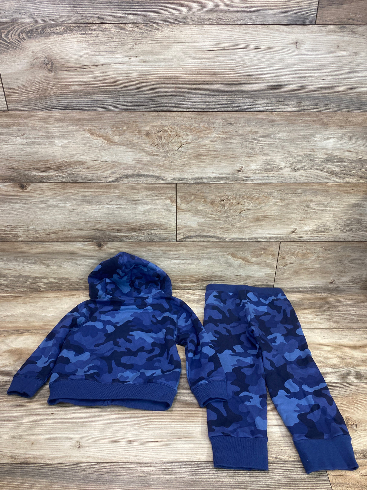 Baby Gap Full Zip Hoodie & Pants Set Blue Camo sz 4T