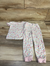 Milkberry 2pc Bamboo Floral Pajama Set White sz 2T