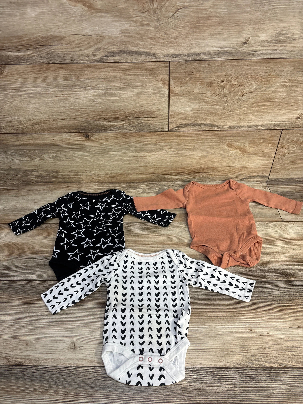 Cloud Island 3pk Bodysuit Terracotta sz 0-3m