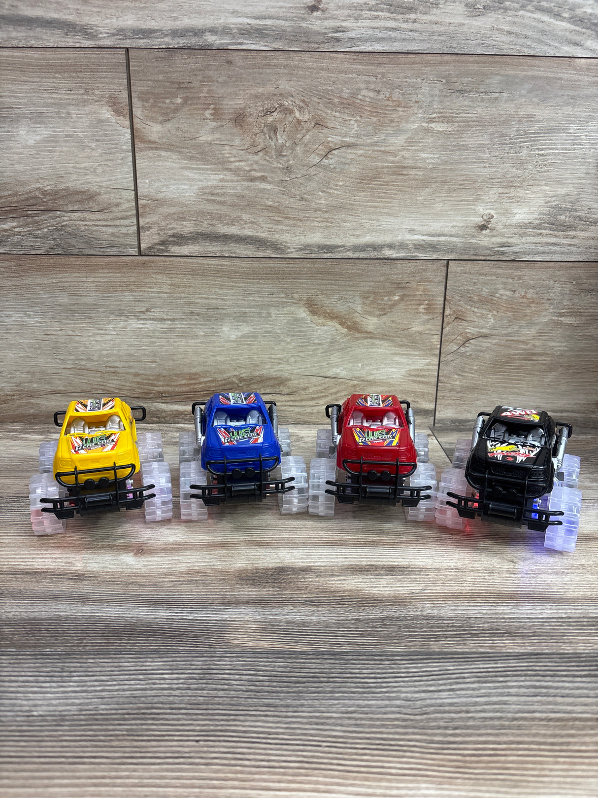 ArtCreativity 4pk LED Wheels Monster Trucks