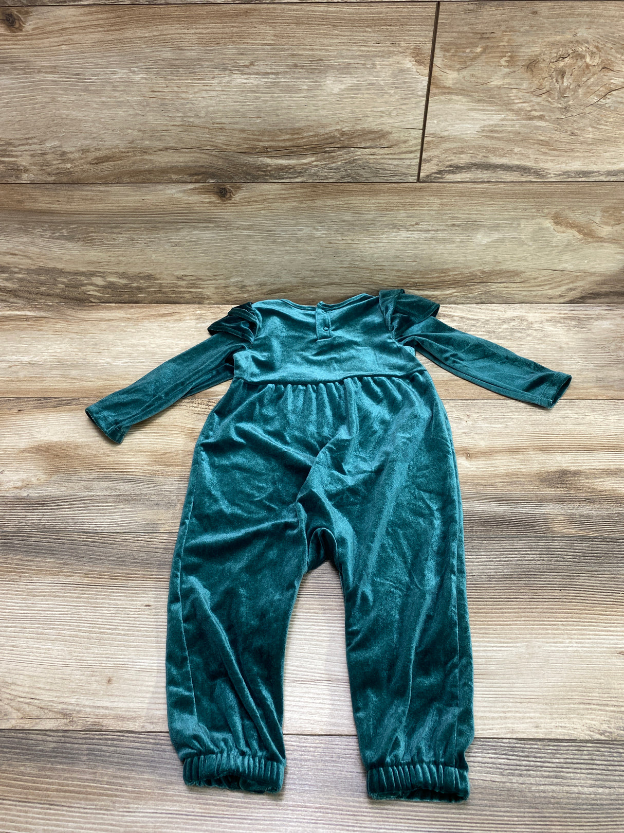 Cat & Jack Velvet Coverall Green sz 12m