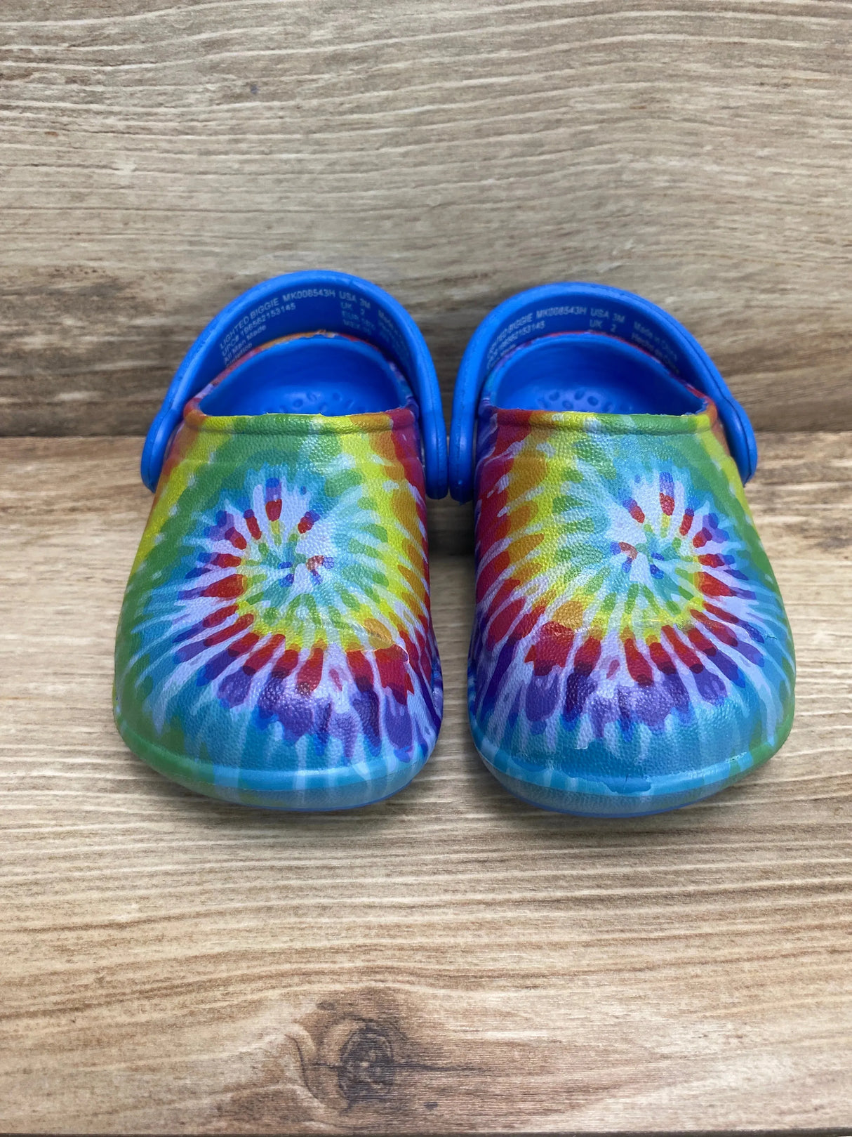 Munchkin by Stride Rite Toddler Boys Light-up Clogs Tie Dye Sz 3c