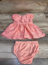 Little Lass Puff Sleeve Dress & Bloomers Pink sz 3-6m - Me n Mommy To Be