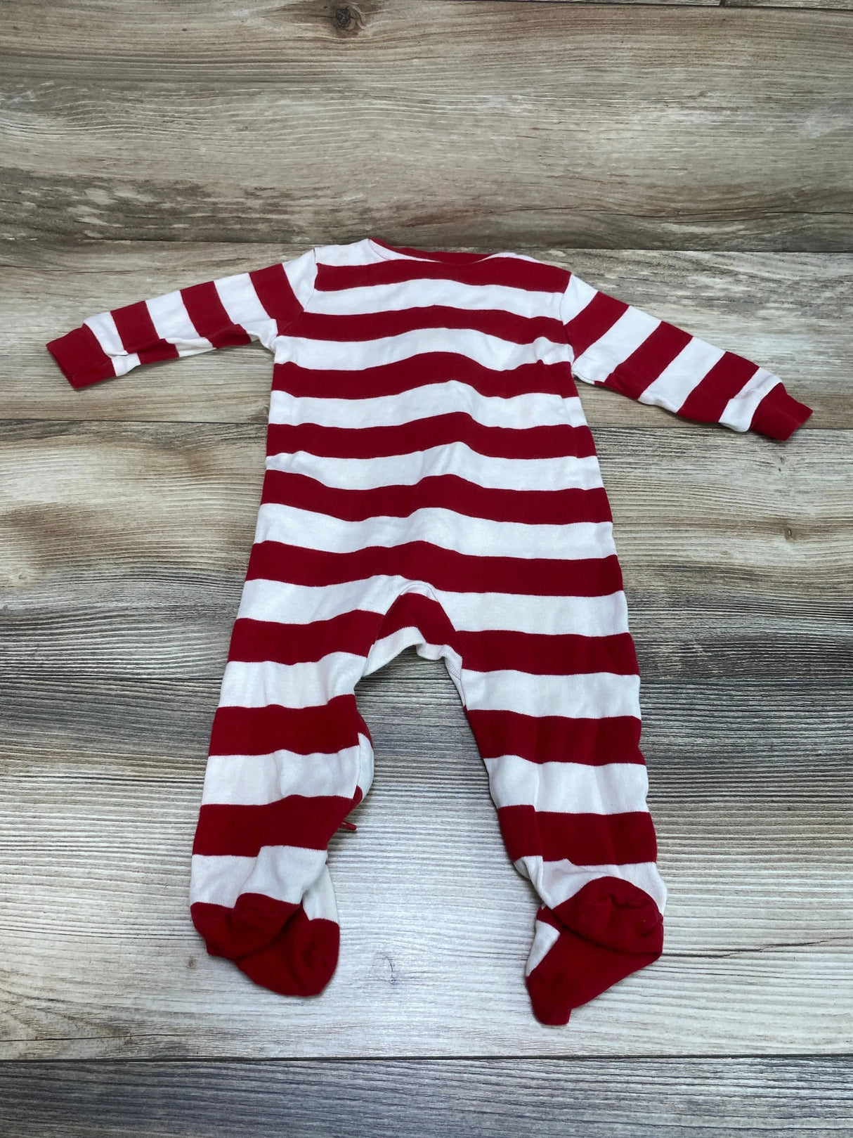 Little Planet Striped Sleeper Red sz 6m