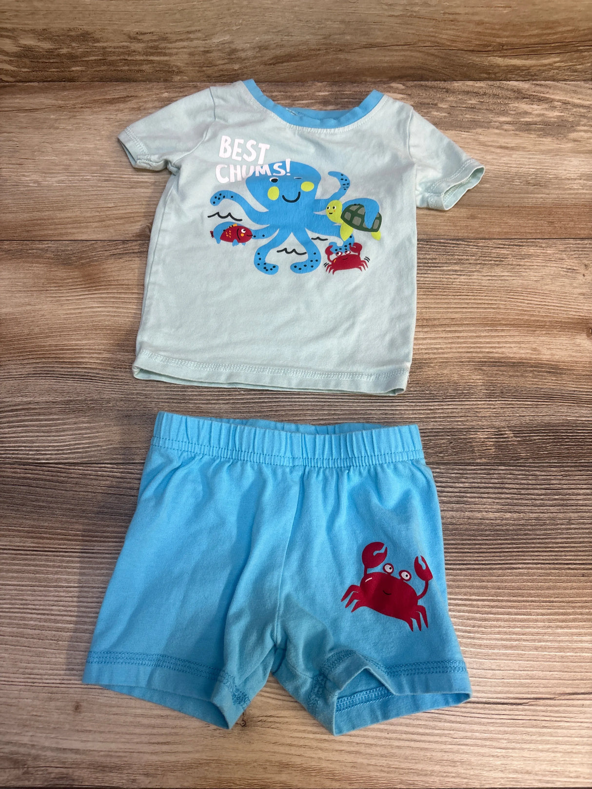 Only Boys 2pc Sea Creature Pajama Set Blue sz 18m