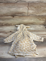 Hudson Baby Plush Giraffe Print Robe Tan sz 0-9m
