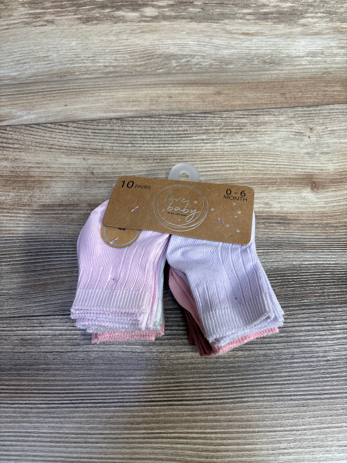NEW Love Baby 10pk Ankle Socks, Pink sz 0-6m