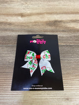 NEW Merry Christmas Hair Bow White