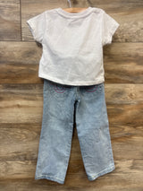 True Religion 2pc Logo Shirt & Jeans Set White sz 4T