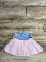 NEW OshKosh Chambray Tulle Dress Blue sz 6m