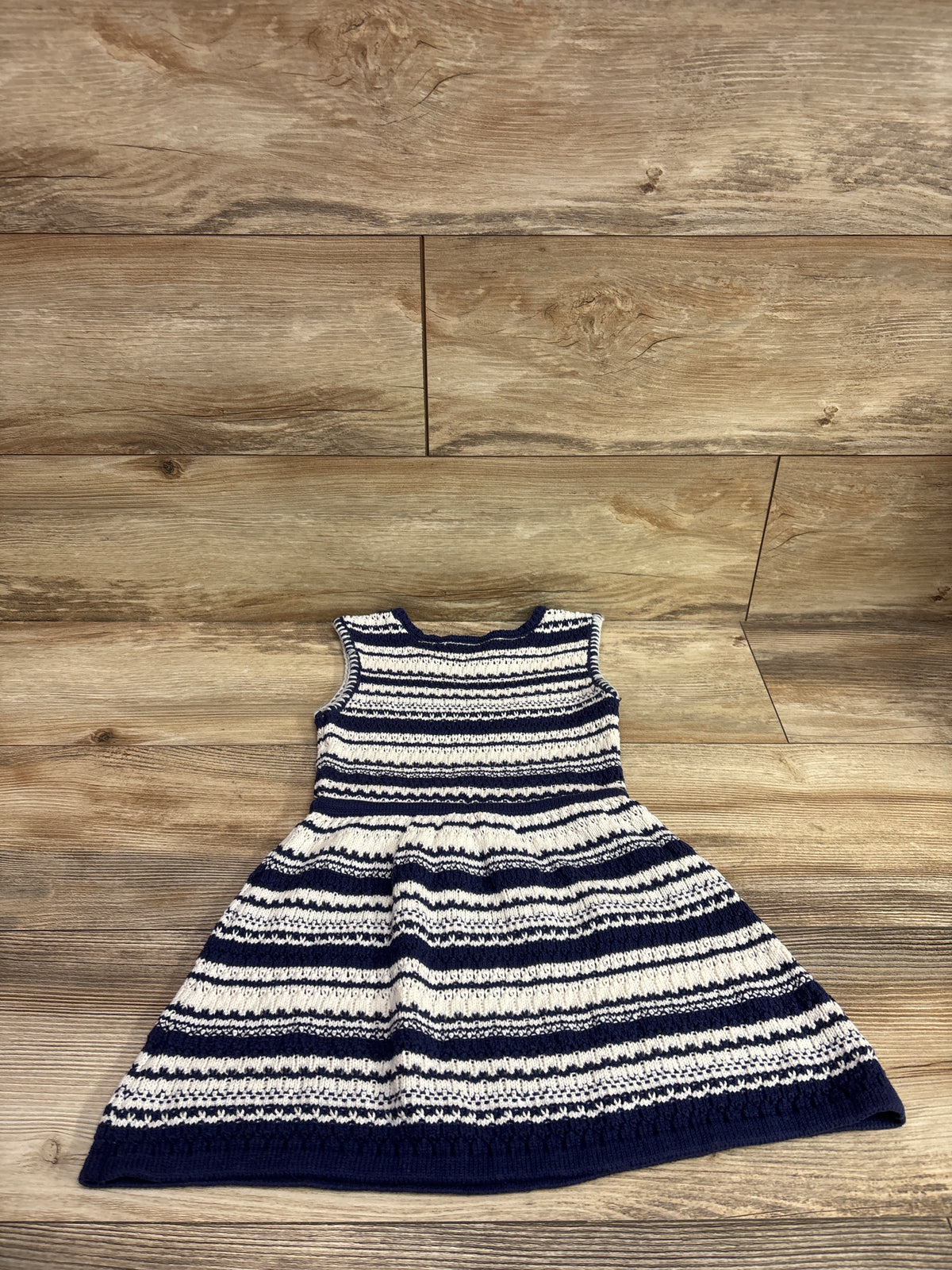 Slendid Striped Knit Dress Navy sz 4T