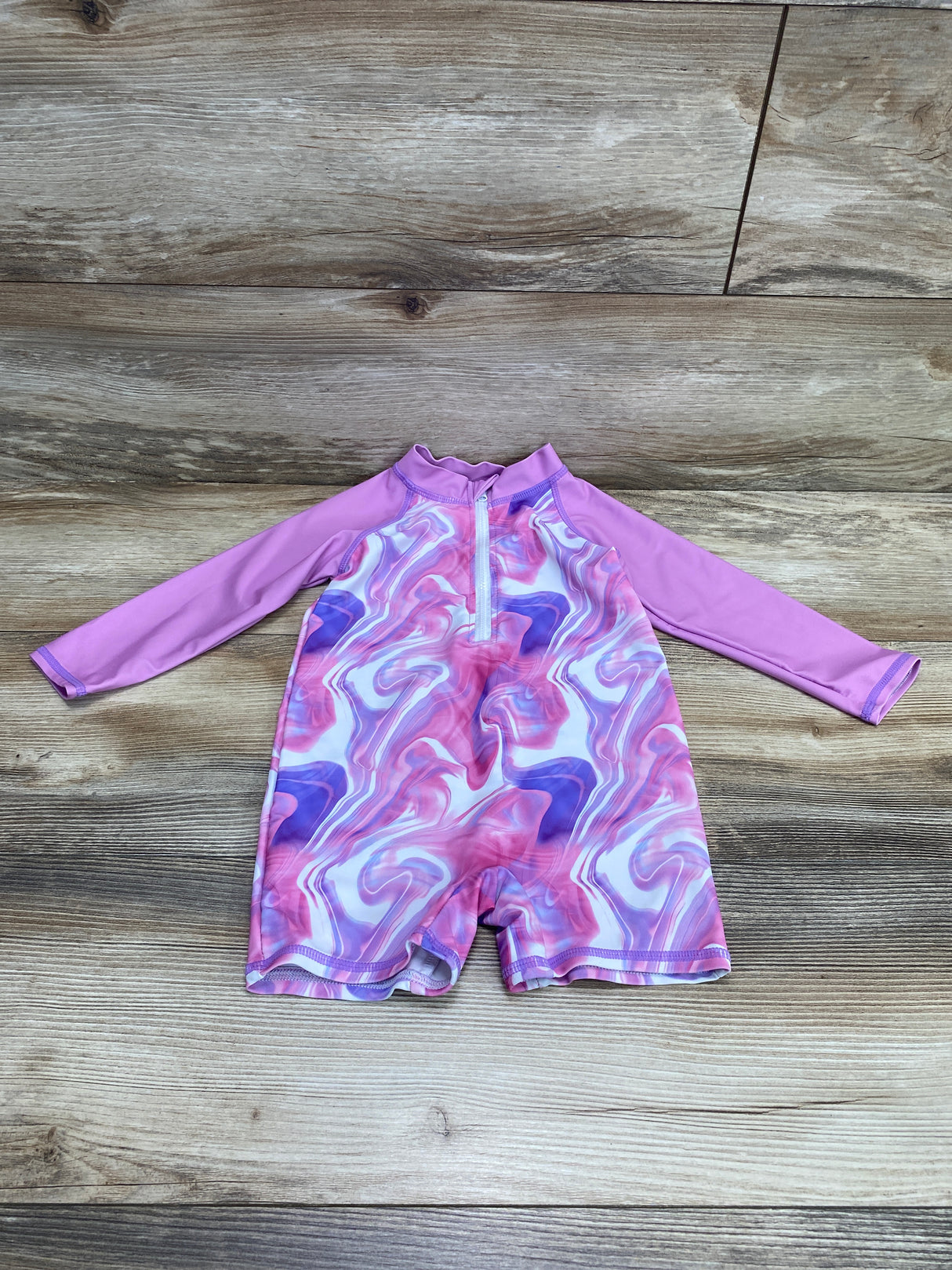 1pc Rashguard Swimsuit Purple sz 3T